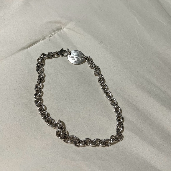 Tiffany & Co. Oval Tag Necklace 15.5” SILVER (55 Grams) - Picture 4 of 5